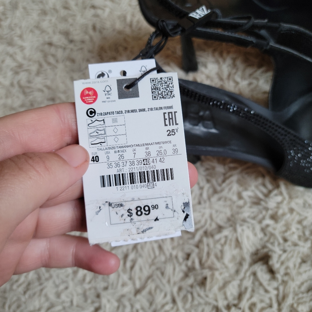 New Zara Rhinestone slingback heels - Picture 7 of 8